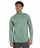 PUMA Herren M TAD TECH Fabric Mix 1/4 Zip Hemden, Green Moon,