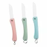 Cabilock 3stücke Faltbares Keramikmesser Für Früchte Obstschneider Zum Schneiden Kompakter Obstzerkleinerer Für Zuhause Küche Reisen Und Camping