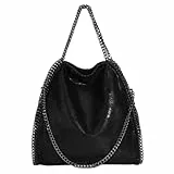 Wivmypog Damen Handtasche Frauen Kunstleder Kettentasche Umhängetaschen Schultertasche Große Hobo Taschen Casual Tote Bag