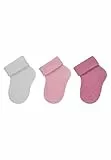 Sterntaler Erstlingssocken 3er Pack uni – Baby-Erstlingssocken im 3er Pack aus Bambuszellstoff, hautfreundlich, feuchtigkeitsregulierend, Umschlag, Perlrosa