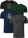 FULL TIME SPORTS Herren T-Shirt 4er Set Pack PRINT-001-PACK-5-XXL