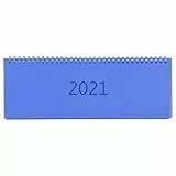 Idena 10984 - Tischkalender 2021, aus FSC-Mix, transparent blau, 1 Stück