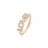 Tamaris Damen Ring TJ-0712-R-52 aus 925 Silber in IP Roségold mit Zirkoniasteinen