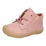 RICOSTA Mädchen Schnürhalbschuhe Kelly, Kinder Lauflernschuhe, Weite: MITTEL, lose Einlage, schnürstiefel, Booties, Leder, Rose (320), 24 EU