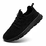 ZDFQLGV Herren Schuhe Slip On Turnschuhe Outdoor Straßenlaufschuhe Tennisschuhe Bequeme Freizeitschuhe Leichtgewichts Atmungsaktiv Trainingschuhe Schuhe Schwarz EU 44