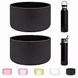 WK IEASON 2Pcs Protective Silicone Base Boot 12-24oz for Hydro Flask Wide Mouth Water Bottle, Anti-Slip Silicone Cover Bumper Compatible with Stanley Tumbler 40oz 30oz 20oz,Bottom Diameter 2.83inch