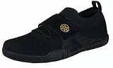 Eagsouni Barfußschuhe Herren Damen Fitnessschuhe Sneakers Outdoor Bequeme Leicht Atmungsaktive Breite Zehenbox Turnschuhe Straßenlaufschuhe rutschfest Laufschuhe,Schwarz,44 EU