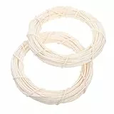 DEARMAMY 2 Stück Rattan Kränze aus Naturweidenzweigen 15cm Selbstgemacht Bastelset für Weihnachts und Herbstdekoration Rustikale Tür und Wanddeko