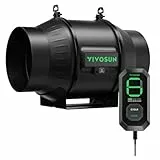 VIVOSUN AeroZesh T6 150 mm Rohrventilator 693 m³/h Abluftventilator mit E12-Geschwindigkeitsregler, PWM-gesteuert, programmierbar für Growzelte und Indoor-Belüftung