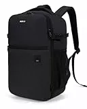 ECOHUB für Ryanair Handgepäck Rucksack 40x20x25, 20L Reiserucksack Handgepäck Flugzeug Unter Sitzplatz, Recycelten Travel Backpack mit 14 Zoll Computerfach, Rucksack für Herren Damen(Schwarz)
