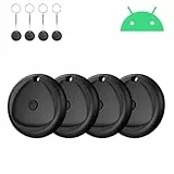 Raykit Tags-4er-Pack für Android, Smart Bluetooth Tarcker funktioniert mit Goole Find Hub App (nicht für iOS oder Huawei), Schutzband, Schlüsselfinder und Artikelsucher für Gepäck, Rucksack, Geldbörse