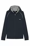 BOSS Herren Mix&Match Jacket H Hoodie aus Stretch-Baumwolle mit Reißverschluss und Kontrastpaspeln Dunkelblau M