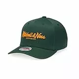 Mitchell & Ness Pinscript Basecap - Classic Red Snapback Verschluß (verstellbar/dehnbar), Green/Orange, Herren, Frauen, Kinder, Unisex, Frühling, Sommer, Herbst, Winter