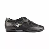Portdance Damen Tanzschuhe PD07 - Obermaterial: Leder/Beverly Schwarz - Größe: EUR 37