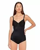 SUSA Body mit Bügel Catania, Body Shapewear Damen aus atmungsaktivem Spacer Material, Softer Bodysuit mit Shaping Effekt, Formt Taille, Bauch & Po, Schwarz (Schwarz 004), 95C