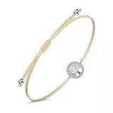 NINAWISH Armband Damen Silber, Freundschaftsarmband FußKette Damen, Lebensbaum Kette, Armband MäDchen, Lebensbaum Armband, Erstkommunion Geschenke Mädchen, Armreif Damen, Armband Herren