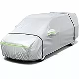 Favoto Autogarage Abdeckung Vollgarage Autoabdeckung - Wasserdicht Staubdicht Kratzfest Winter & Sommer Autohülle Autoplane mit Reißverschluss & Reflektoren für MPV 495-535cm