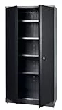 Küpper Hochschrank 70289, schwarz, Werkzeugschrank 204 x 53 x 91 cm, inkl. 4 Fachböden mit jeweils 75 kg Traglast (Schwarz)