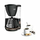 Tefal Includeo Filterkaffeemaschine, extrem einfach zu bedienende Kaffeemaschine, geeignet für Rechts- und Linkshänder, automatische Deckelöffnung, 1,25 l, 10 bis 15 Tassen, CM533811