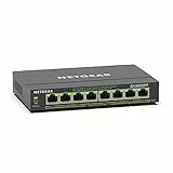 NETGEAR GS308EPP PoE Switch 8 Port Gigabit Ethernet LAN Switch PoE+ 123W Plus (Managed Netzwerk Switch PoE mit IGMP Snooping, QoS, VLAN, lüfterloses Metallgehäuse)