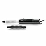 Princess 529202 Cool Curl CC 300 Black Lockenbürste – Für Hairstyles aller Art mit 2 Bürstenaufsätzen – Cool Shot-Funktion, Schwarz, 1 Stück (1er Pack)