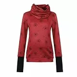 Generisch Rotes Sweatshirt Umstandsmode für Schwangere Stillen Kapuzenpullover Pullover Oberteil Umstandsbluse Lässige Damen (Red M)