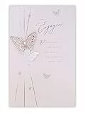 Clintons: 1163409 Verlobungskarte, Schmetterlinge mit Blumen, 149 x 229 mm, mehrfarbig