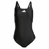 adidas Damen 3 Stripes C-Back Swimsuit (Plus Size), Black/White, 3XL Plus