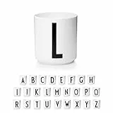 Design Letters Tasse Personalisiert A-Z | Weiße Tassen | Kaffeetassen Buchstaben | Kaffeebecher Porzellan | Personalisierte Tasse Weiß, Personalisierte Geschenke | Dekorativ Tasse mit Initialen 250 Ml