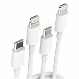 USB C Lightning Kabel, iPhone Ladekabel original Apple MFi Zertifiziert 2er Pack usb c Schnellladekabel iPhone Kabel für iPhone 14 Pro Max Plus/13 pro/12/11/8/7/6/5/SE/XR/XS/iPad, für USB C Adapter