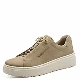 MARCO TOZZI Damen Sneaker flach mit Schnürsenkeln Elegant, Beige (Dune), 38 EU