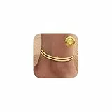 Kenivira Gold Fußkettchen für Frauen, 18K Gold zierlich geschichtet wasserdicht Fußkettchen für Frauen einstellbar, Strand Knöchel Armbänder für Damen