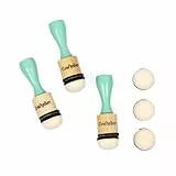 Craftelier - Mini-Tintenpinsel-Set für Scrapbooking und Basteln | Enthält 3 Applikatoren mit Klettverschluss + 6 austauschbare runde Pads Durchmesser 20 mm | Farbe Türkis