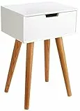 AC Design Furniture Nachttisch Mariela, B: 40 x T:30 x H: 61,5 cm, MDF, Weiss