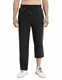 Svanco Jogginghose Herren Trainingshose aus Fleece mit gerader Passform Sweathose mit Taschen und Elastischer Taille Warme Sporthose Herren(Schwarz,XL)