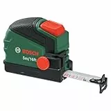 Bosch Maßband 5m/16ft mit Stifthalter (Auto-Lock; Nylonbeschichtetes Band; 22mm Breite; abknickfreie Ausziehlänge 2m; Skala metrisch/zöllig; hohe Genauigkeit; Gürtelclip; Ergonomisch mit Softgrip)