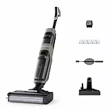 Rowenta X-Clean 4 kabelloser Nass-und Trockenstaubsauger, Selbstreinigungsfunktion, 50min Laufzeit, automatische Schmutzerkennung, Nasssauger mit smartem LED Display, für alle Hartböden, grau GZ5036WO