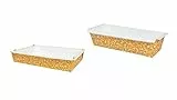 Demmler Backformen Set - Mangofarben - 5-teiliges Set aus ofenfestem Karton - 2x Back- und Auflaufform & 3x XXL-Backform - Lebensmittelecht, fettdicht, dekorativ - Made in Germany