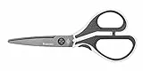 Wedo 9867 Edelstahlschere Cut-it (17,5 cm Titanbeschichtung ergonomische Softtouch-griffe) grau/weiß