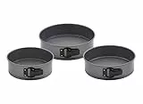 Mrs. Anderson's BUN00661 Springformen-Set, 3-teilig, aus Karbonstahl mit Schnellverschluss-Antihaftbeschichtung
