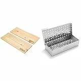 Weber 17831 Räucherbretter aus Zedernholz, 15 x 40 cm, 2 Stück & 7576 Universal Stainless Steel Smoker Box
