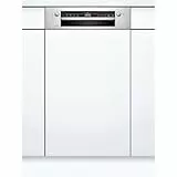 Bosch SPI2IKS10E Serie 2 Geschirrspüler Teilintegriert, 45 cm, Edelstahl, 78 kWh pro 100 Zyklen, 9 MGD, Extra Trocknen, Vario Besteckkorb, Home Connect