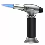 Sondiko Crème Brulée Brenner, Flambierbrenner, Nachfüllbarer Bunsenbrenner Küche, Lötbrenner mit Sicherheitsschloss für die Küche, Home Crème Brulée, Desserts, DIY, Löten (Butan nicht Inbegriffen)