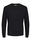 JACK & JONES Herren Jjebasic Knit crew hals Noos Pullover, Schwarz, XL EU