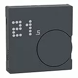 Schneider Electric Merten Smart Home Connected Raumtemperaturregler-Modul, System M, Zigbee, Alexa, Google Home, anthrazit, Artikelnummer MEG5779-0414