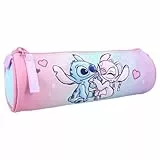 mybagstory Federmäppchen – Stitch – Rosa – Blau – Kinder – Schule – Grundschule – Kindergarten – Federmäppchen für Mädchen – Größe 21 cm, Rosa, 21 cm