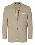 SELETED HOMME Herren SLHSLIM-Oasis Linen BLZ NOOS Anzugjacke, Sand, 48