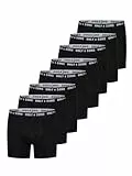 Only & Sons Boxershorts Herren lang ONSSCOTT 8er Pack Baumwolle Basic Trunks Unterhosen Unterwäsche Retroshorts Set Boxer Shorts Stretch, Größe:L, Farbe:Black (Pack 1)