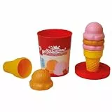 Authentischer Langnese Spielzeug-Eiscremebehälter von Casdon – Erdbeere & Karamell | Portionier- und Servierset für Kinder ab 2 Jahren
