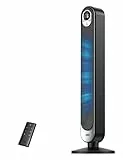 Dreo 20dB Turmventilator Leiser, 9M Windentfernung Ventilator mit Kühlung Fernbedienung, 6 Geschwindigkeitstufen 4 Modi, 90° Oszillierender Stand Ventilatoren für Schlafzimmer, Tower Fan mit 12H Timer